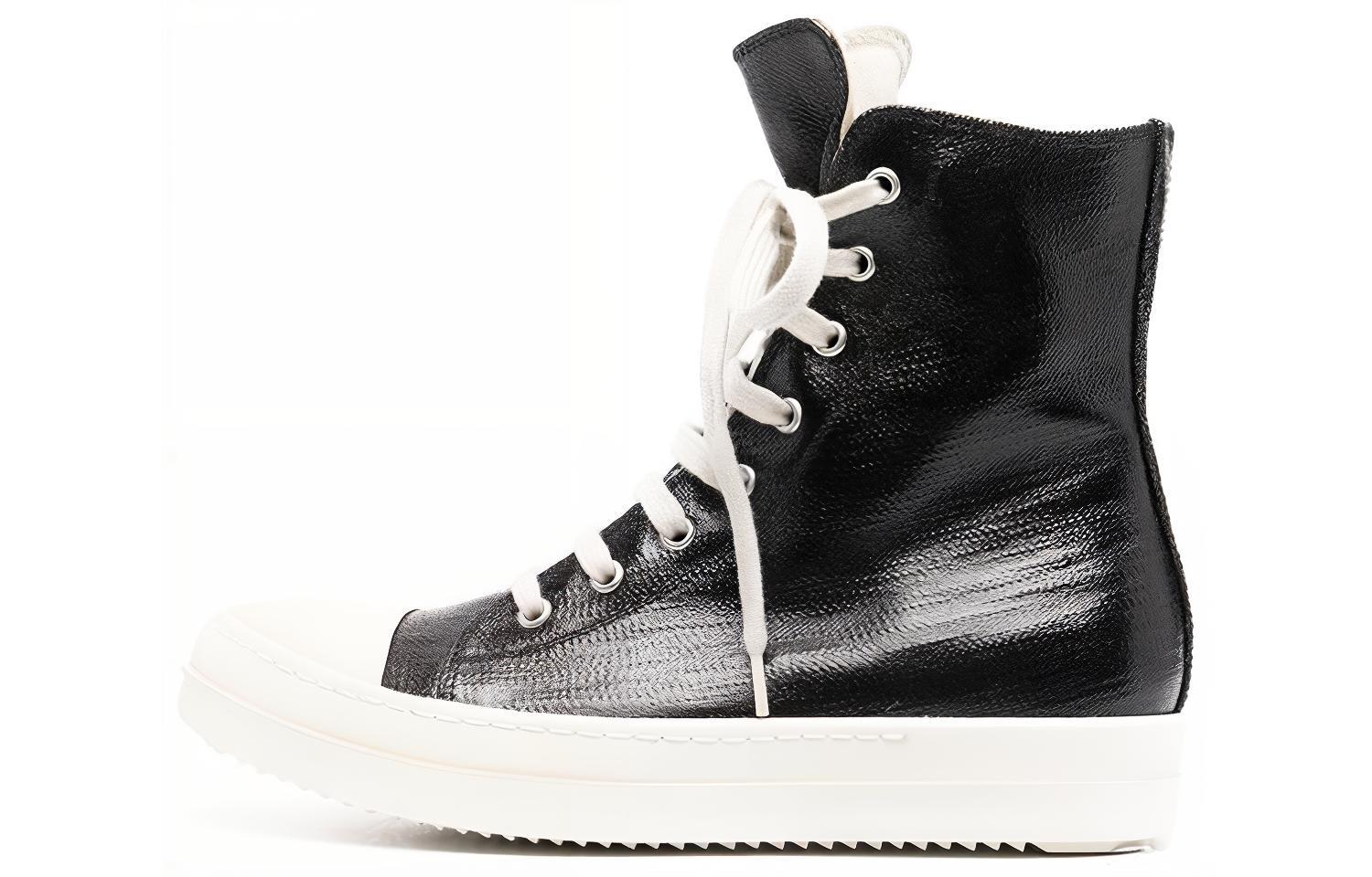Buy (W) Rick Owens DRKSHDW Hoge Sneakers met Rits ''Zwart'' DS21S2800HDLQP911