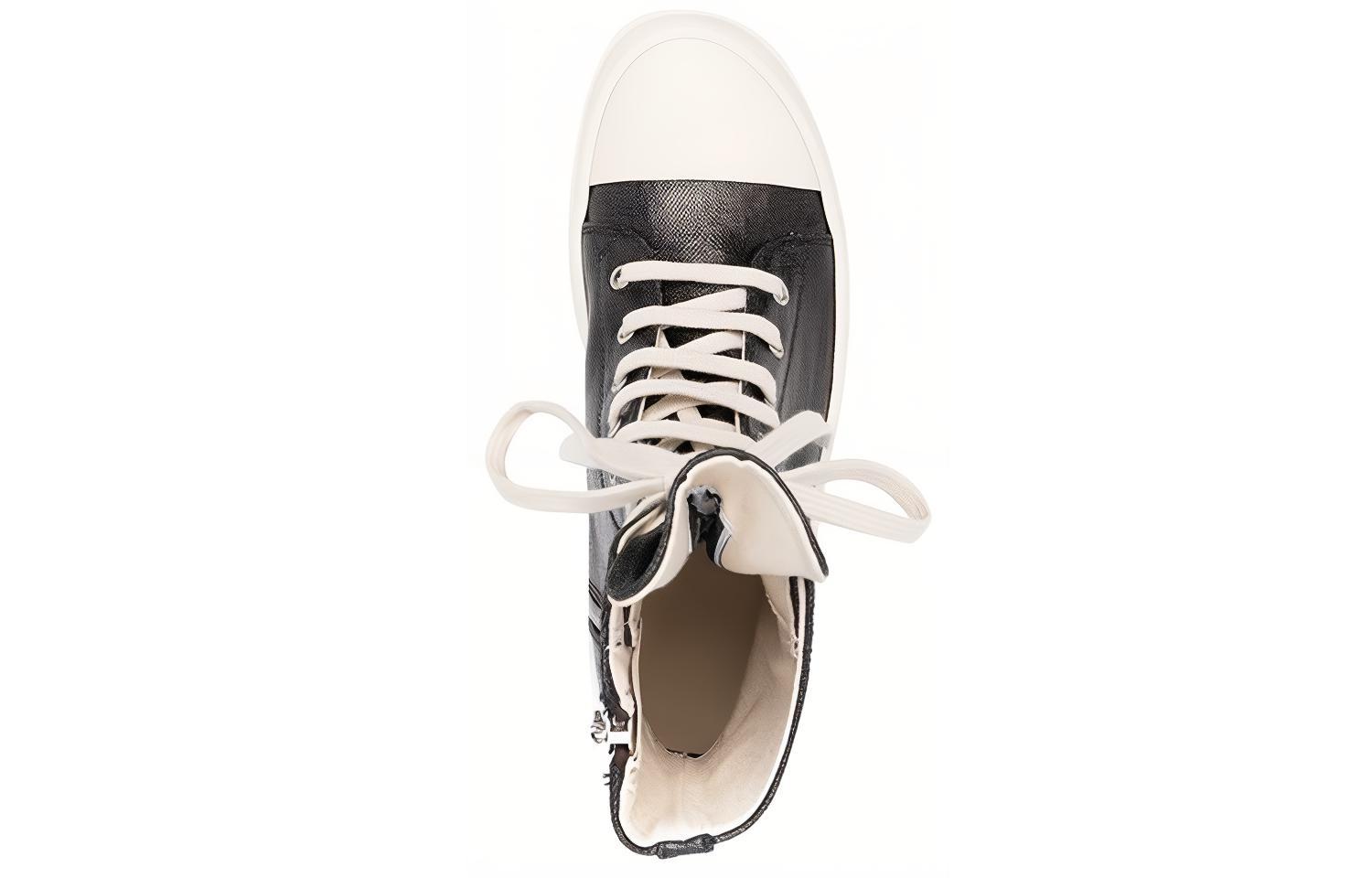 Shop (W) Rick Owens DRKSHDW Hoge Sneakers met Rits ''Zwart'' DS21S2800HDLQP911