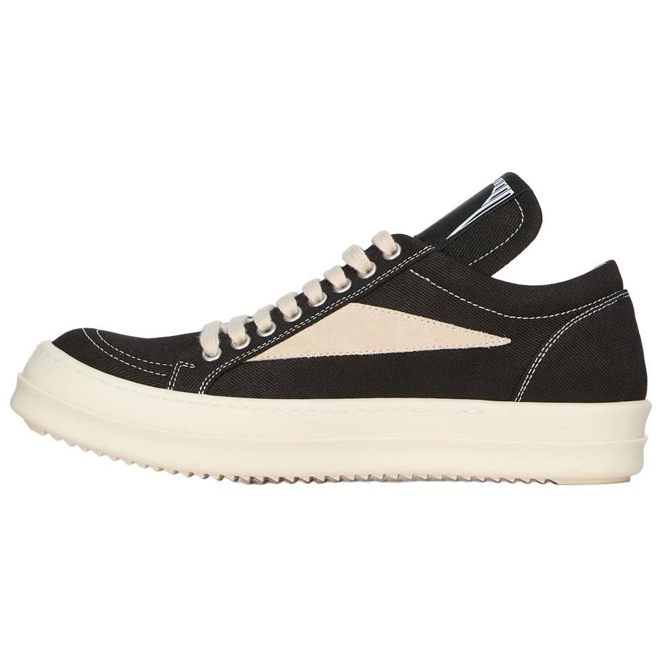 (Women) Rick Owens DRKSHDW Low-Top Black Canvas Sneakers DS01E3803DOLVH1-911