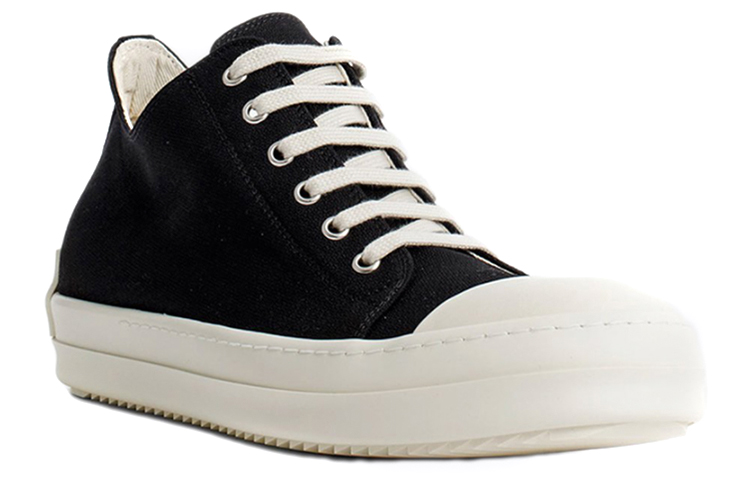 (W) Rick Owens DRKSHDW Low Top Canvas 'Black and White' 圖 3
