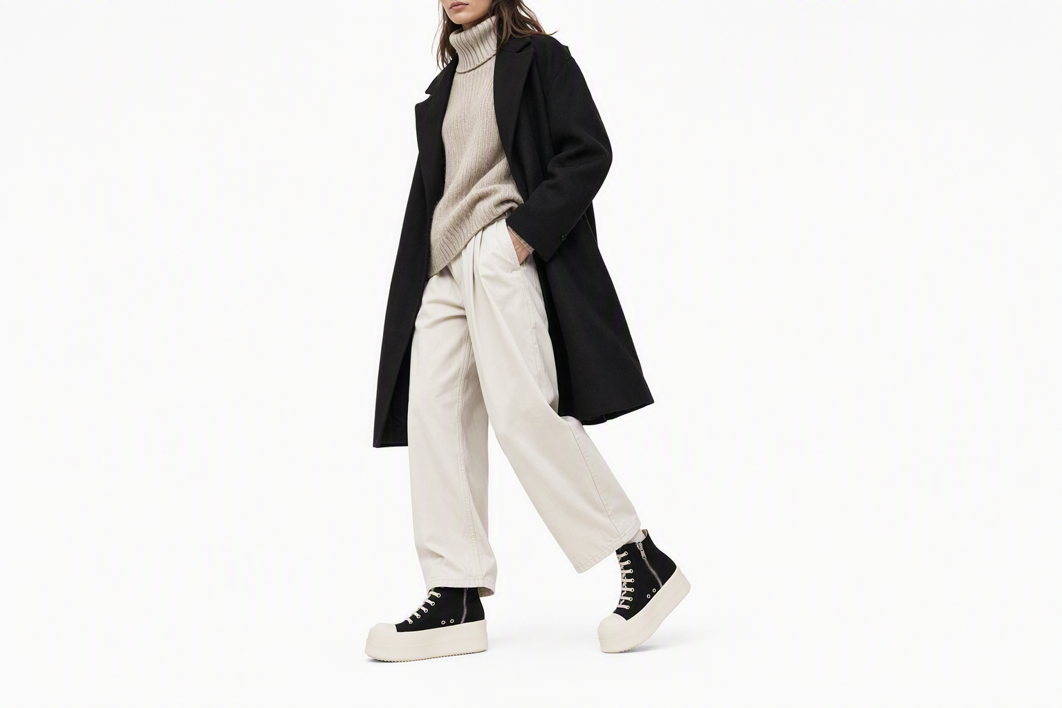 Order (W) Rick Owens DRKSHDW Luxor Double Bumper High ''Nero Latte'' DS02C5831-DO-911