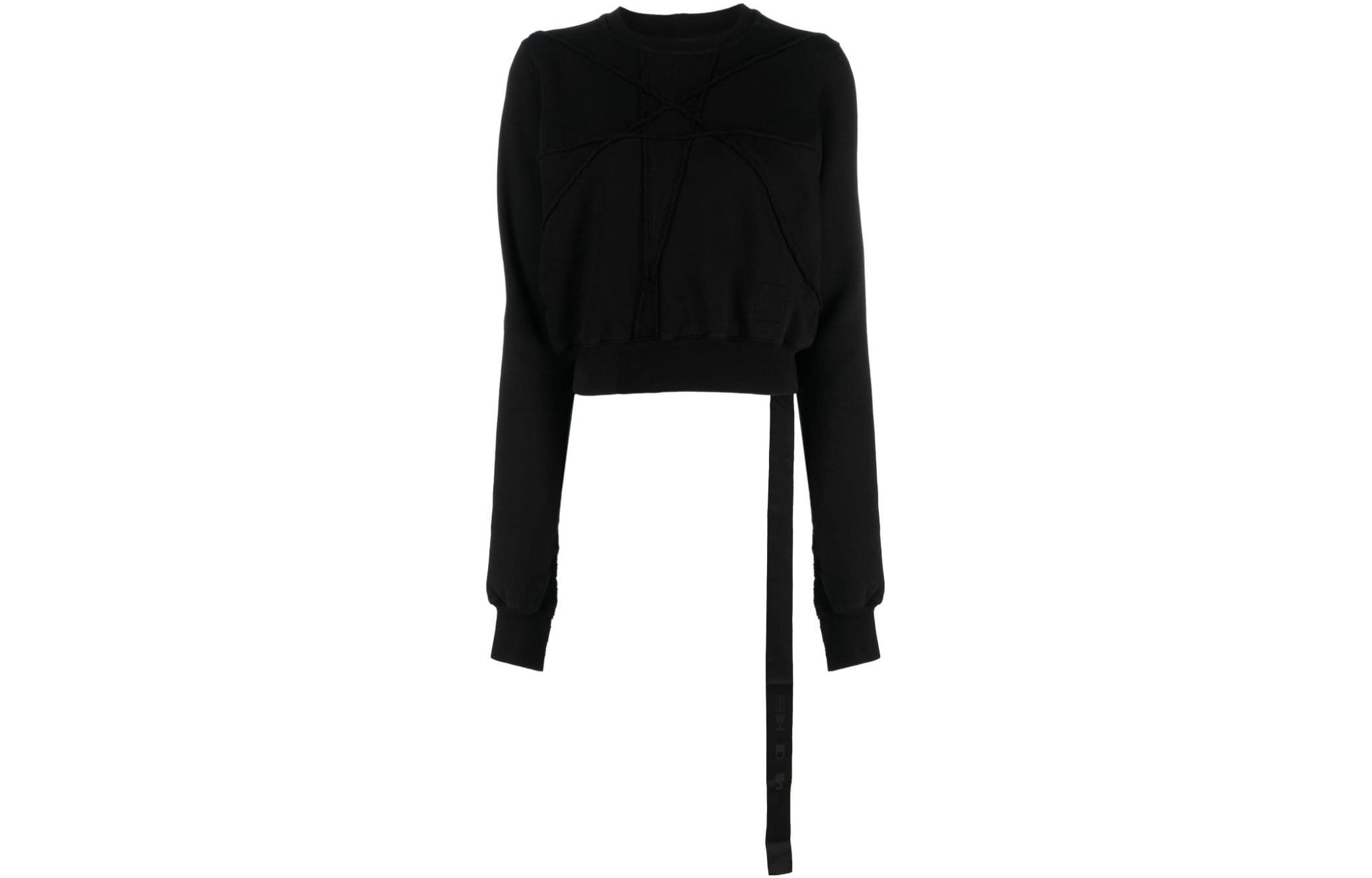 Order (W) Rick Owens DRKSHDW 不對稱長袖圓領衛衣 DS02C5223FET1-09