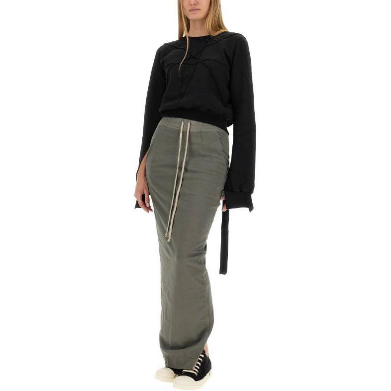 Shop (W) Rick Owens DRKSHDW 不對稱長袖圓領衛衣 DS02C5223FET1-09