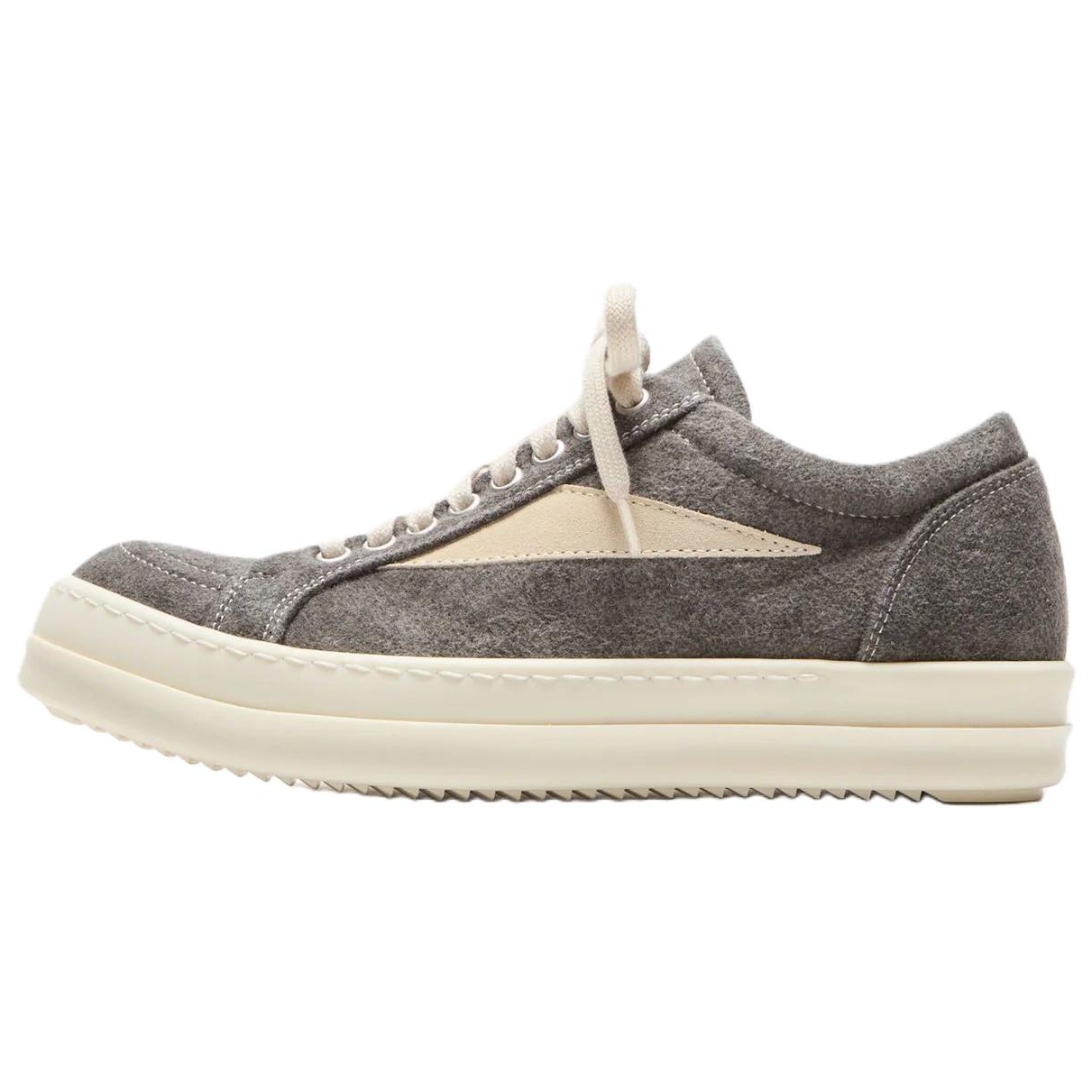 (Women) Rick Owens DRKSHDW Porterville Suede Low-Top Sneakers Women’s Grey DS02D2803MOLVS-3411