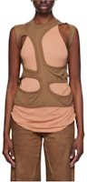 (Women) Rick Owens DRKSHDW Sleeveless Crewneck Cutout Tank Top DS01D1124BH-44 (Women) Rick Owens DRKSHDW Sleeveless Crewneck Cutout Tank Top DS01D1124BH-44