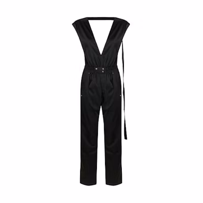 (Women) Rick Owens DRKSHDW Sleeveless Jumpsuit Black Monochrome DS21S2526TAR-09