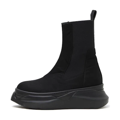 (W) Rick Owens DRKSHDW Slip-On Chelsea Boot 'Black Fabric'