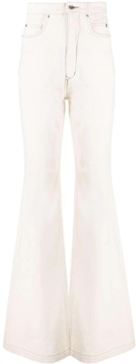 (W) Rick Owens DRKSHDW SS22 高腰白色喇叭牛仔裤 DS01B7311DW-21 Order (W) Rick Owens DRKSHDW SS22 高腰白色喇叭牛仔裤 DS01B7311DW-21