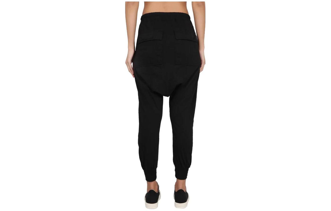 Lookbook (Women) Rick Owens DRKSHDW SS23  Black Drawstring Jogger Pants. DS01C6330-RN09