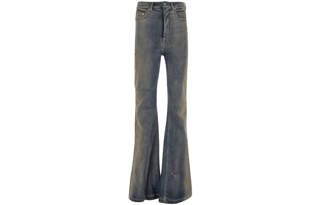 Order (W) Rick Owens DRKSHDW SS23 灰色水洗喇叭牛仔褲 女款 DS01C6311SDMPDE-38D