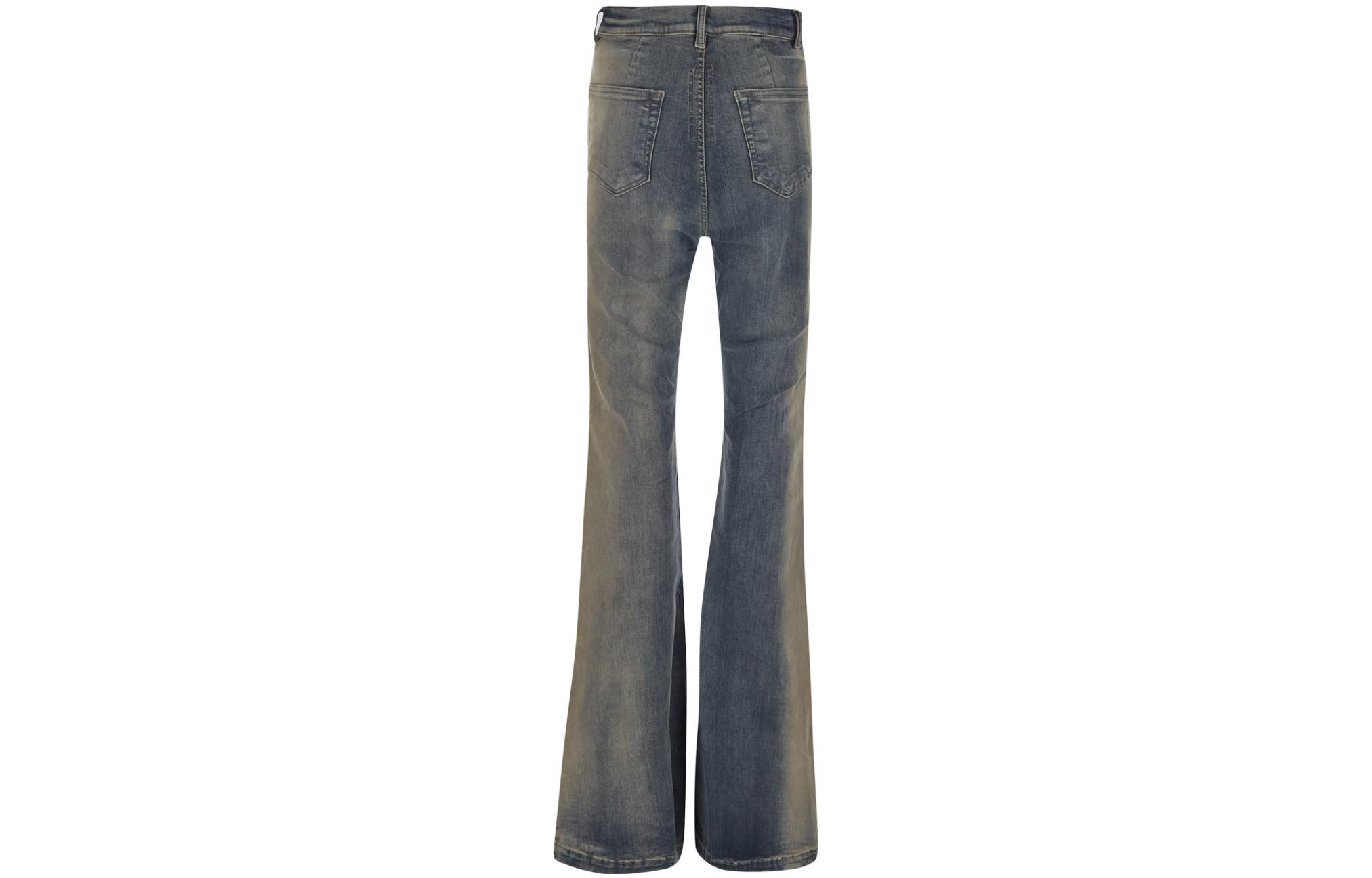 Lookbook (W) Rick Owens DRKSHDW SS23 灰色水洗喇叭牛仔褲 女款 DS01C6311SDMPDE-38D