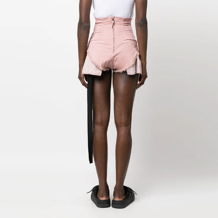 Shop (W) 里克欧文斯 DRKSHDW SS23 高腰粉色生边牛仔短裤 女款 DS01C6313SDO-63