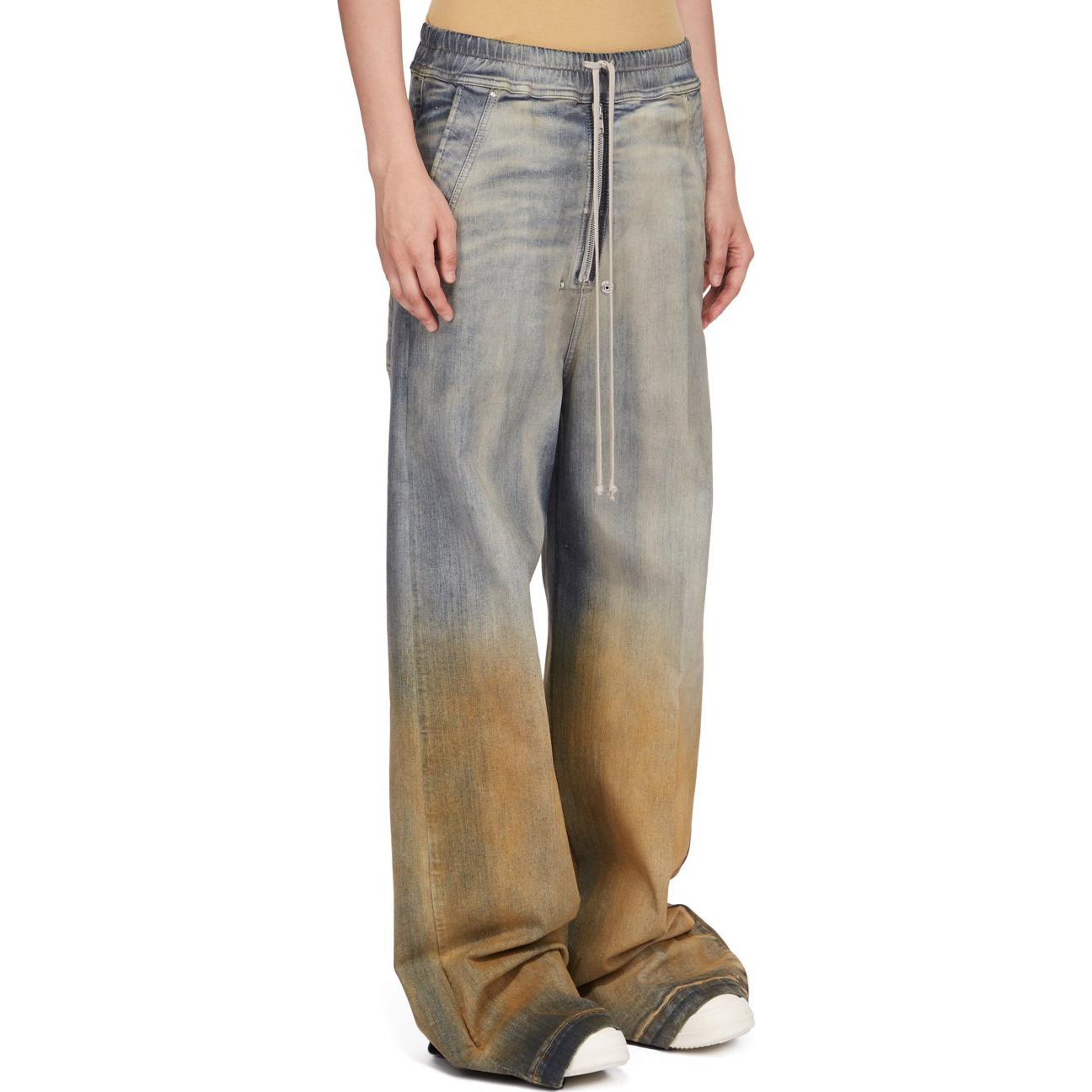 Purchase (W) 릭 오웬스 DRKSHDW SS24 라이트 스트레치 와이드 레그 진 스카이 블루. DS01D1327-SKYDE-4653D