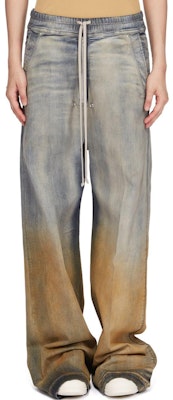 (W) 릭 오웬스 DRKSHDW SS24 라이트 스트레치 와이드 레그 진 스카이 블루. DS01D1327-SKYDE-4653D Details for (W) 릭 오웬스 DRKSHDW SS24 라이트 스트레치 와이드 레그 진 스카이 블루. DS01D1327-SKYDE-4653D