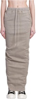 (Women) Rick Owens DRKSHDW SS24 Slim-Fit Elastic Long Skirt Grey Casual Wear DS01D1332SCF-08 (Women) Rick Owens DRKSHDW SS24 Slim-Fit Elastic Long Skirt Grey Casual Wear DS01D1332SCF-08
