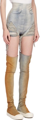 (W) Rick Owens DRKSHDW SS24 高腰毛边牛仔短裤 天蓝色(女款)。 DS01D1313SKYFR-46 Purchase (W) Rick Owens DRKSHDW SS24 高腰毛边牛仔短裤 天蓝色(女款)。 DS01D1313SKYFR-46