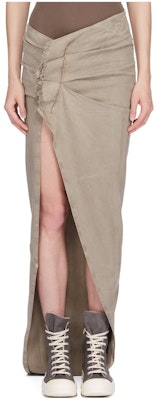 (W) Rick Owens DRKSHDW SS24 Y2K弹力褶边牛仔长裙 女款 Pearl色 DS01D1348SCF-08 Buy (W) Rick Owens DRKSHDW SS24 Y2K弹力褶边牛仔长裙 女款 Pearl色 DS01D1348SCF-08