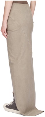 (W) Rick Owens DRKSHDW SS24 Y2K弹力褶边牛仔长裙 女款 Pearl色 DS01D1348SCF-08 Lookbook (W) Rick Owens DRKSHDW SS24 Y2K弹力褶边牛仔长裙 女款 Pearl色 DS01D1348SCF-08