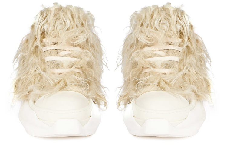 Lookbook (W) Rick Owens DRKSHDW 荧光灯抽象低帮'珍珠奶色' DS02B4842-FF-811