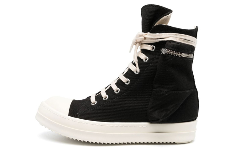 Buy (W) Rick Owens DRKSHDW Strobe Baumwoll-Denim Cargo High ''Black Milk'' DS02B4801-DQ-911