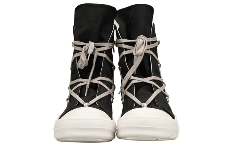 Shop (Women) Rick Owens DRKSHDW Strobe Cotton Denim Hexa High 'Black Milk' DS02B4805-DQ-911