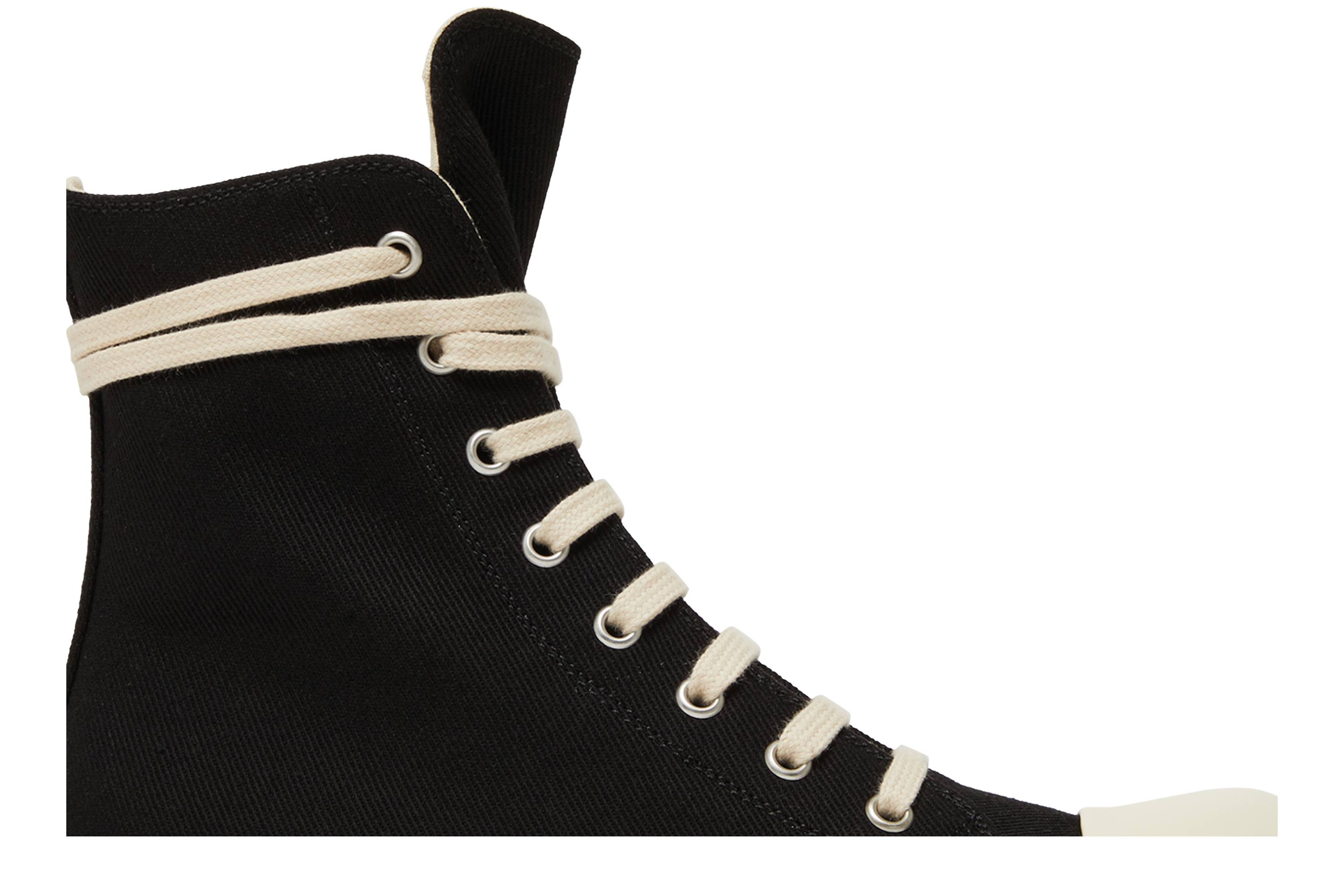 (W) Rick Owens DRKSHDW Strobe Cotton Denim High 'Black Milk' 圖 2