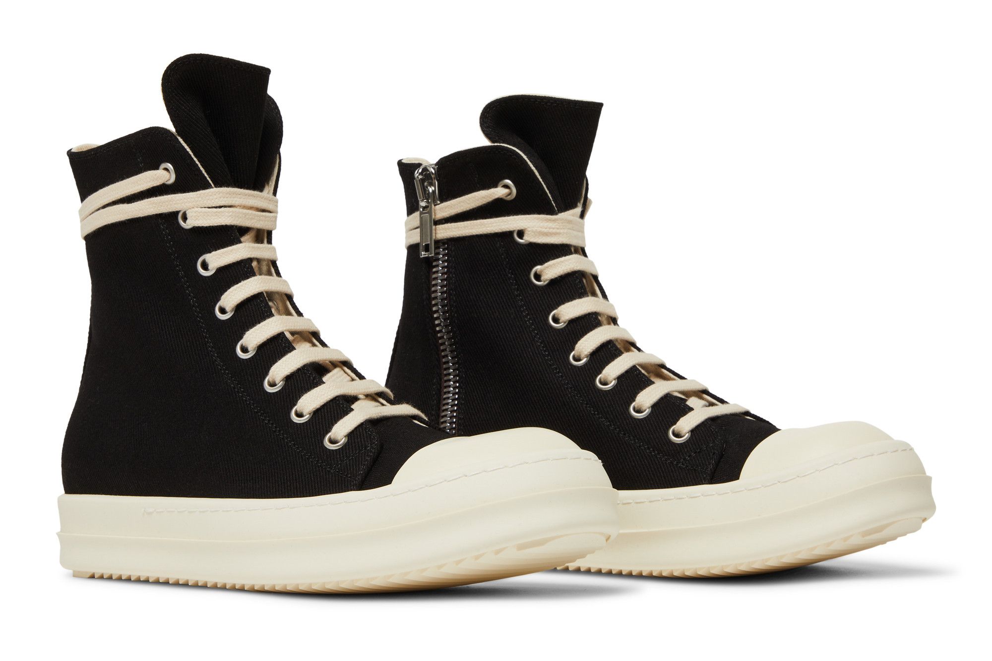 Cheap (Women) Rick Owens DRKSHDW Strobe Cotton Denim High 'Black Milk' DS02B4800-DQ-911