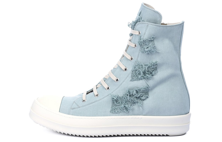 (Women) Rick Owens DRKSHDW Strobe Cotton Denim Slashed High 'Aqua Milk' DS02B4800-SLASH-5611