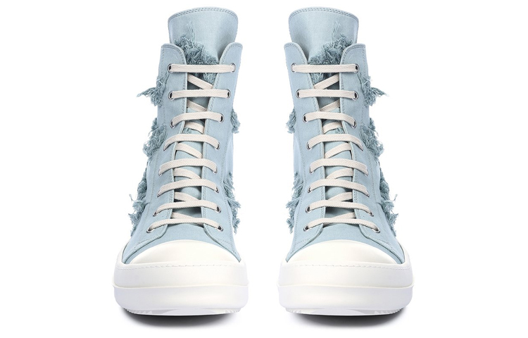 (W) Rick Owens DRKSHDW Strobe Cotton Denim Slashed High 'Aqua Milk' 圖 3