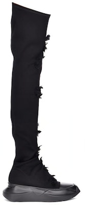 (Women) Rick Owens DRKSHDW Strobe High-Top 'Black Cotton' DS02B4841SLASH-999 Order (Women) Rick Owens DRKSHDW Strobe High-Top 'Black Cotton' DS02B4841SLASH-999