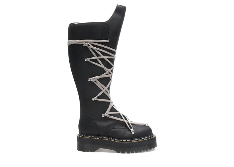 (Women) Rick Owens DRKSHDW x Dr. Martens 1460 Quad Sole Pentalace Boot 'Black' DW02E6811-0001-09