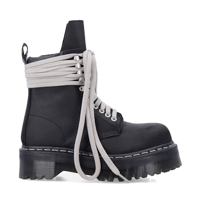(W) Rick Owens DRKSHDW Dr. Martens 1460 Quad Sole Steel Toe Boot 'Black'