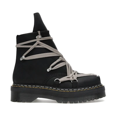 (W) Rick Owens DRKSHDW Dr. Martens 1460 Quad Sole Megalace Boot 'Black'