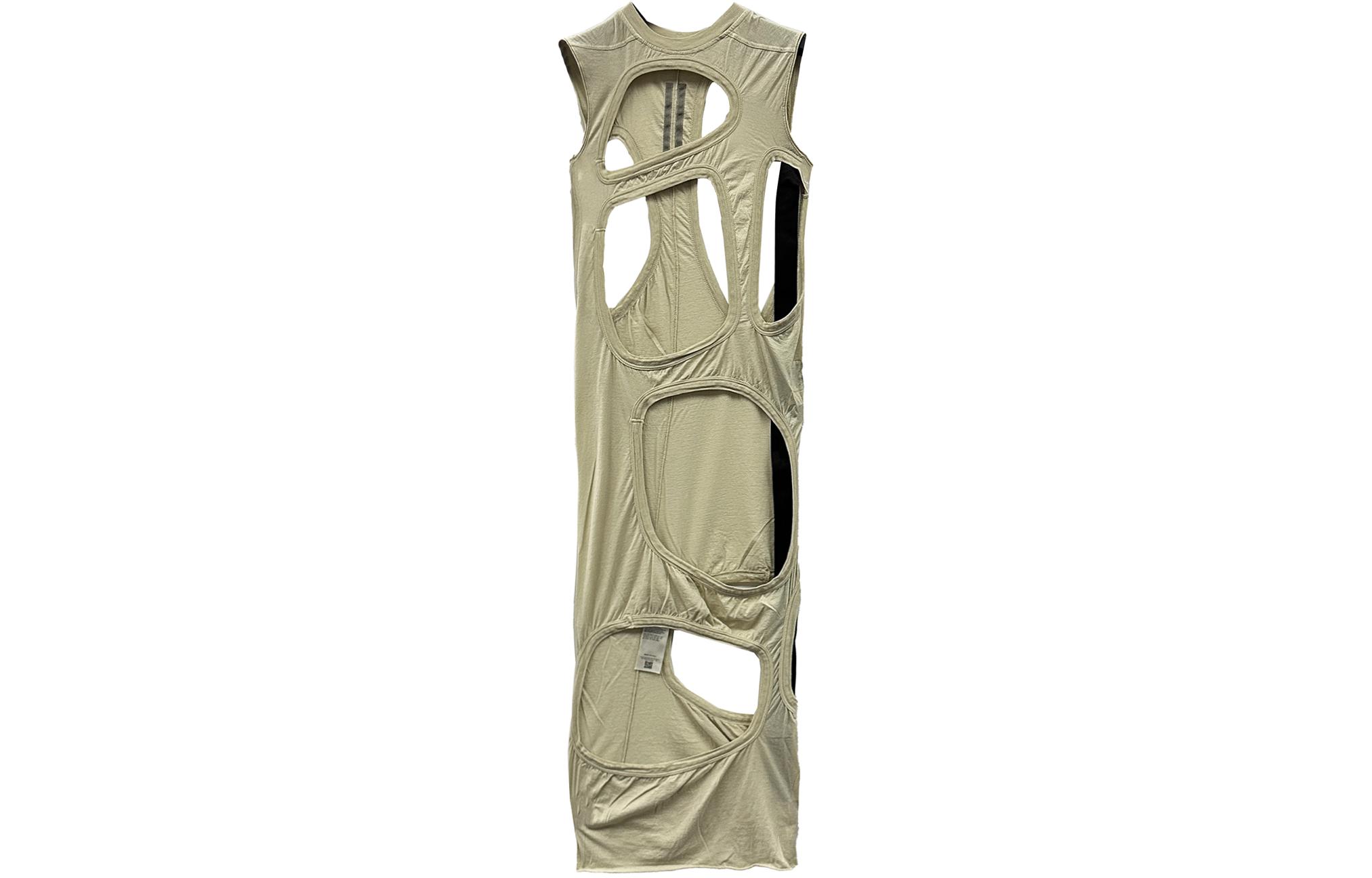 (Women) Rick Owens DRKSHDW Y2K Sleeveless Cut-Out Maxi Dress Women’s Off-White DS01D1509BH-08