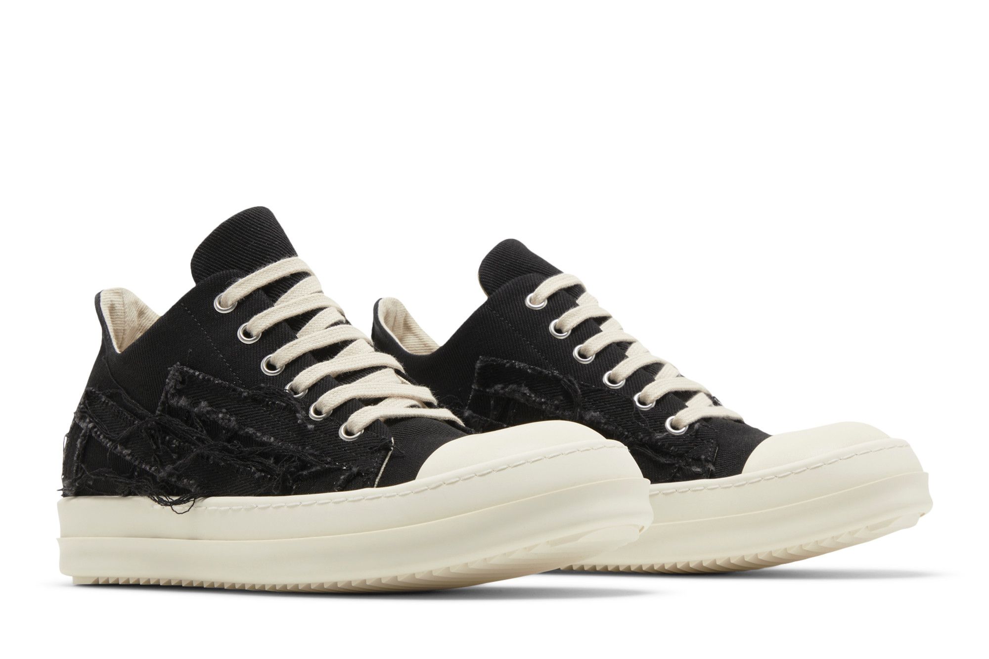 Cheap (W) Rick Owens EDFU DRKSHDW Slashed Low 'Black Milk' Hitam Susu DS01C6809-SLASH-911