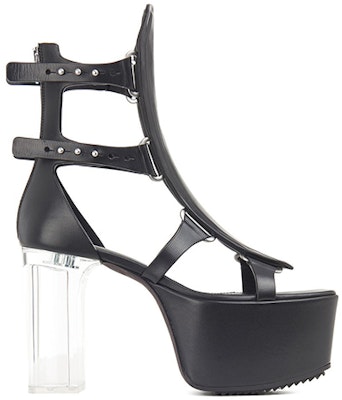 (W) Rick Owens Fogachine Runway 'Sandal Spartan Tinggi Kulit Anak Lembu Hitam' RO01B4864LBO-090 Order (W) Rick Owens Fogachine Runway 'Sandal Spartan Tinggi Kulit Anak Lembu Hitam' RO01B4864LBO-090