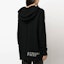 Shop (Women) RICK OWENS FW22 Black Cashmere Hoodie with Letter Intarsia Design. RO02B6689-0908