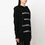 Purchase (Women) RICK OWENS FW22 Black Cashmere Hoodie with Letter Intarsia Design. RO02B6689-0908