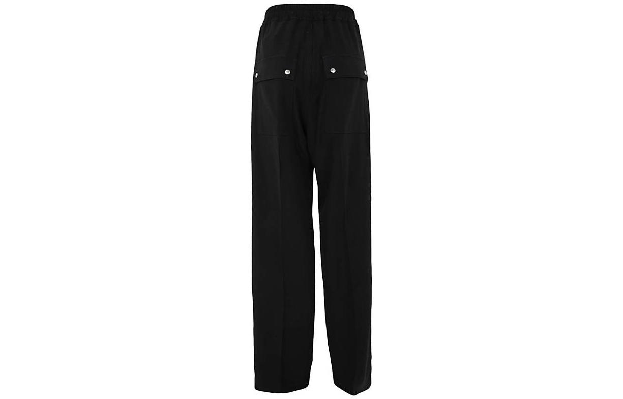 Lookbook (W) RICK OWENS FW22 黑色束繩直筒休閒長褲 RP02B6311HY09