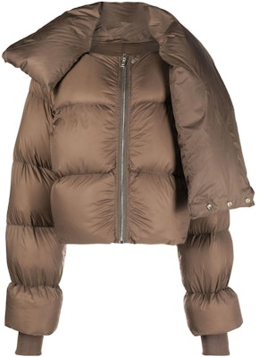 (Women) RICK OWENS FW22 Brown Wool Down Jacket with Zipper Casual Style. RP02B6773NZD3-34 Order (Women) RICK OWENS FW22 Brown Wool Down Jacket with Zipper Casual Style. RP02B6773NZD3-34