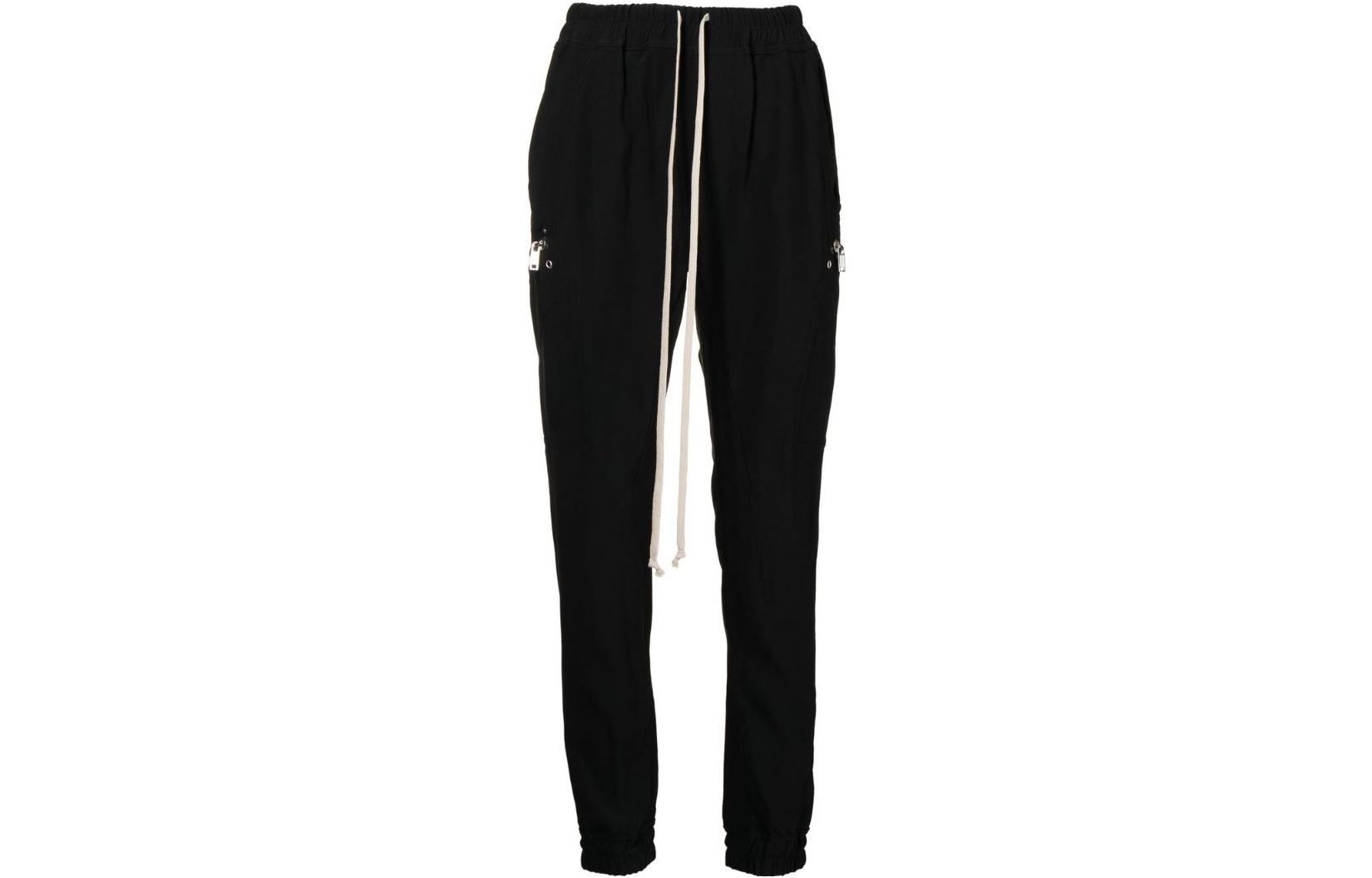 Order (W) RICK OWENS FW22 Seluar Sweat Pinggang Tinggi Tali Hitam RP02B6306HYBLACK