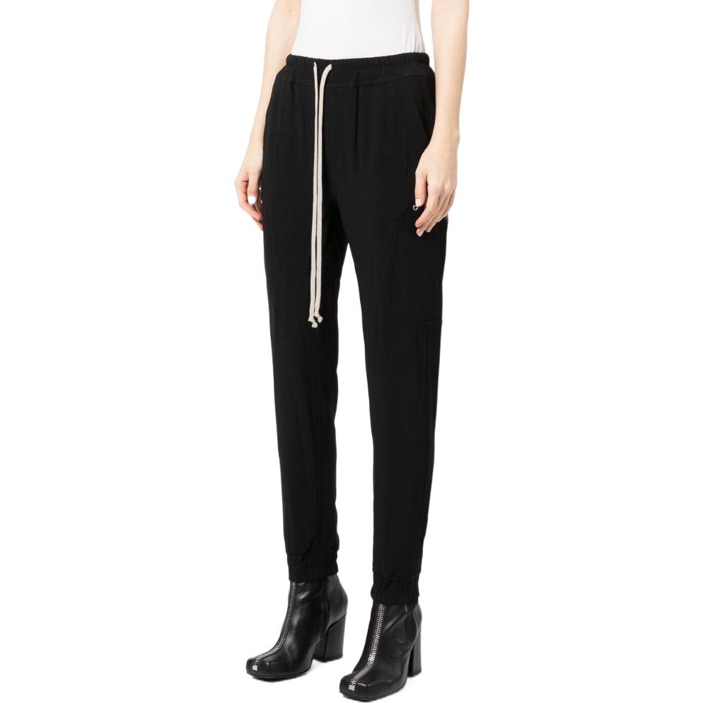 Shop (W) RICK OWENS FW22 Seluar Sweat Pinggang Tinggi Tali Hitam RP02B6306HYBLACK