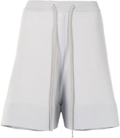 (Women) RICK OWENS FW22 Ivory White Knit Elastic Waist Straight Shorts RO21S3650M-61 (Women) RICK OWENS FW22 Ivory White Knit Elastic Waist Straight Shorts RO21S3650M-61