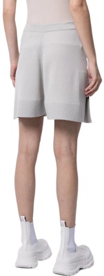 (Women) RICK OWENS FW22 Ivory White Knit Elastic Waist Straight Shorts RO21S3650M-61 Shop (Women) RICK OWENS FW22 Ivory White Knit Elastic Waist Straight Shorts RO21S3650M-61