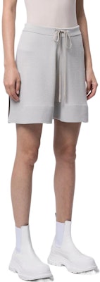 (Women) RICK OWENS FW22 Ivory White Knit Elastic Waist Straight Shorts RO21S3650M-61 Purchase (Women) RICK OWENS FW22 Ivory White Knit Elastic Waist Straight Shorts RO21S3650M-61