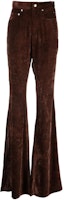 (Women) RICK OWENS FW22 Bridal High-Waisted Velvet Sweatpants Women Marron Brown RP02B6329V-43 (Women) RICK OWENS FW22 Bridal High-Waisted Velvet Sweatpants Women Marron Brown RP02B6329V-43