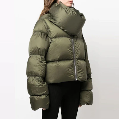 (W) RICK OWENS FW22 Jaket Zip Longgar Leher Tinggi Hijau RP02B6773NZD3-15 Purchase (W) RICK OWENS FW22 Jaket Zip Longgar Leher Tinggi Hijau RP02B6773NZD3-15