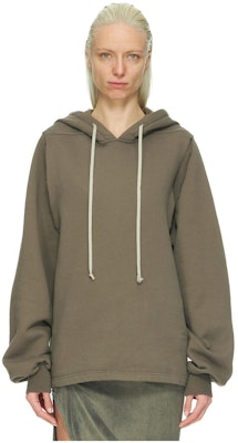 (Women) RICK OWENS FW23 Solid Color Hoodie Taupe Grey. DS02C5230F-34 Buy (Women) RICK OWENS FW23 Solid Color Hoodie Taupe Grey. DS02C5230F-34