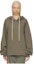 Order (Women) RICK OWENS FW23 Solid Color Hoodie Taupe Grey. DS02C5230F-34