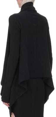 (Women) RICK OWENS FW24 Black Oversized Draped Sweater. RP02D3642KWP-09 Lookbook (Women) RICK OWENS FW24 Black Oversized Draped Sweater. RP02D3642KWP-09